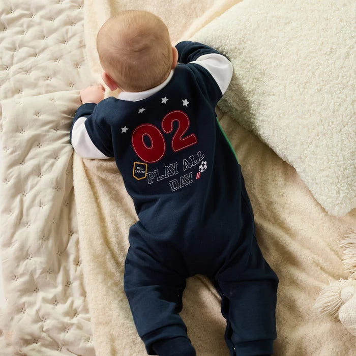 Baby boys colourblock romper