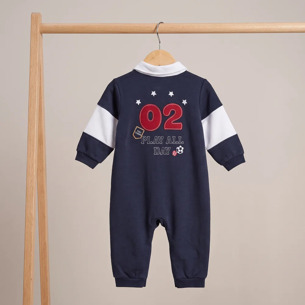 Baby boys colourblock romper