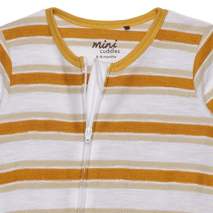 Baby boys striped sleep suit,yellow