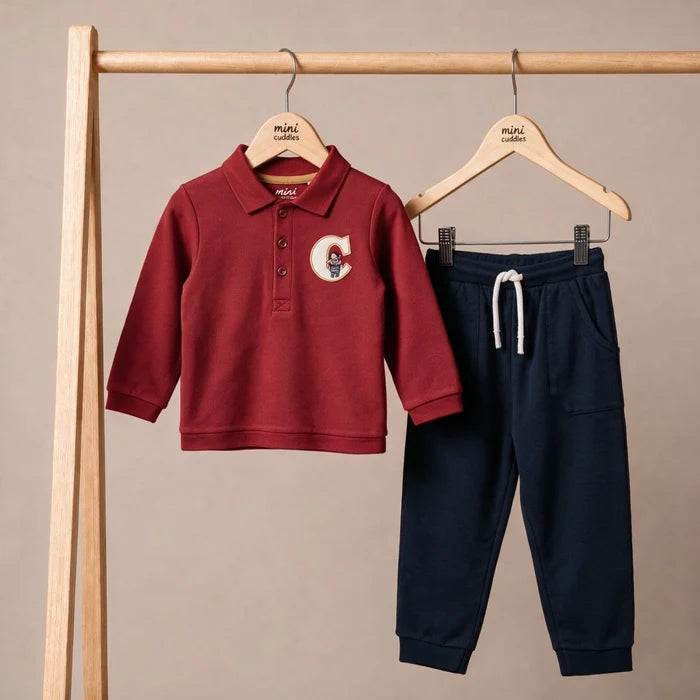 Baby boys applique top and bottom