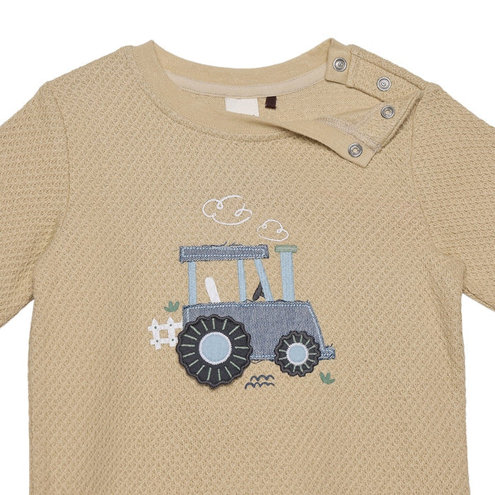 Baby boys applique t-shirt,beige