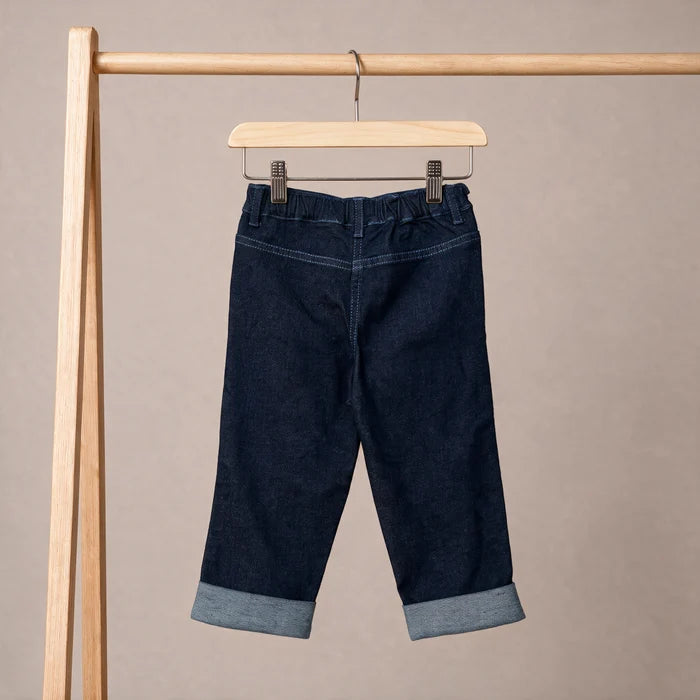 Baby girls floral embroidered denim pant