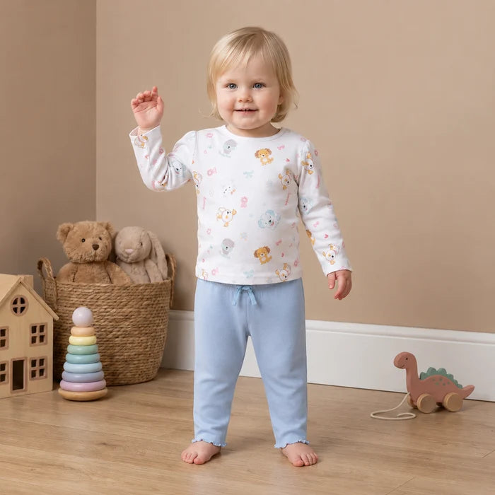 baby girls animal and floral printed knit top