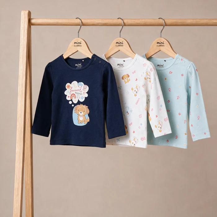 baby girls animal and floral printed knit top
