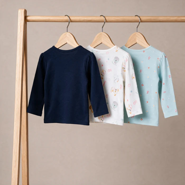 baby girls animal and floral printed knit top