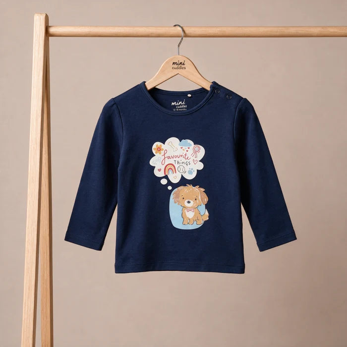 baby girls animal and floral printed knit top