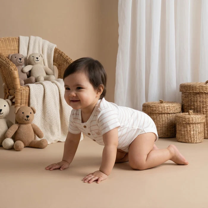 Baby unisex animal printed bodysuit