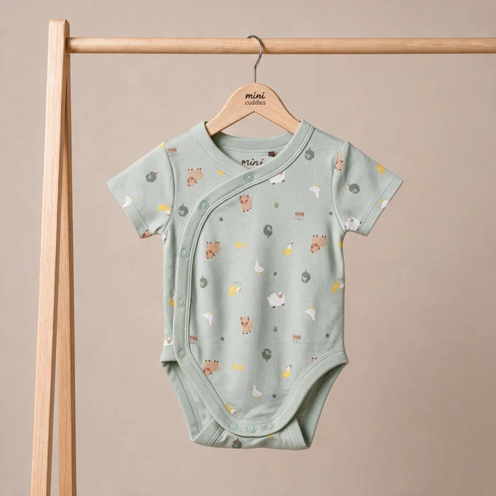 Baby unisex animal printed bodysuit