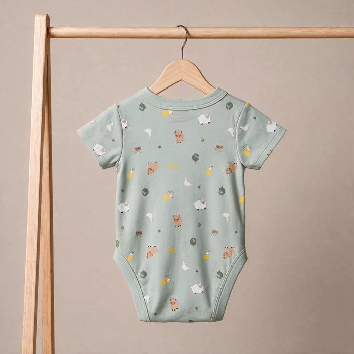 Baby unisex animal printed bodysuit