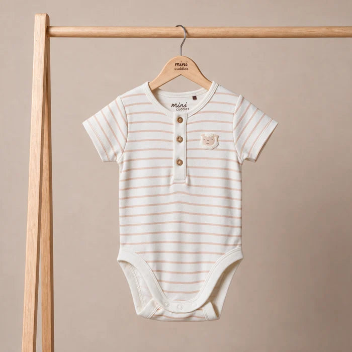 Baby unisex animal printed bodysuit