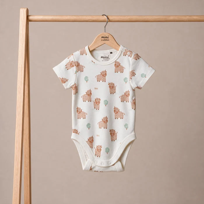 Baby unisex animal printed bodysuit