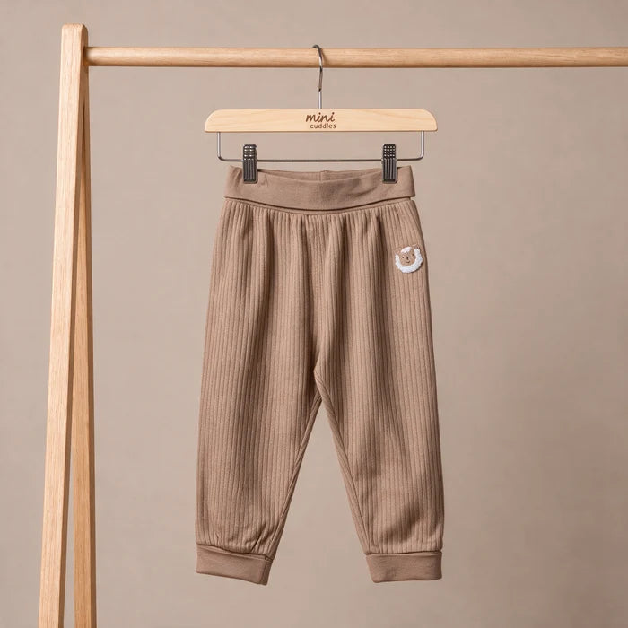 Baby Unisex Farm Print & Striped pack of 3 Joggers