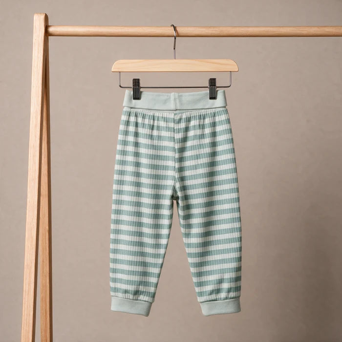 Baby Unisex Farm Print & Striped pack of 3 Joggers