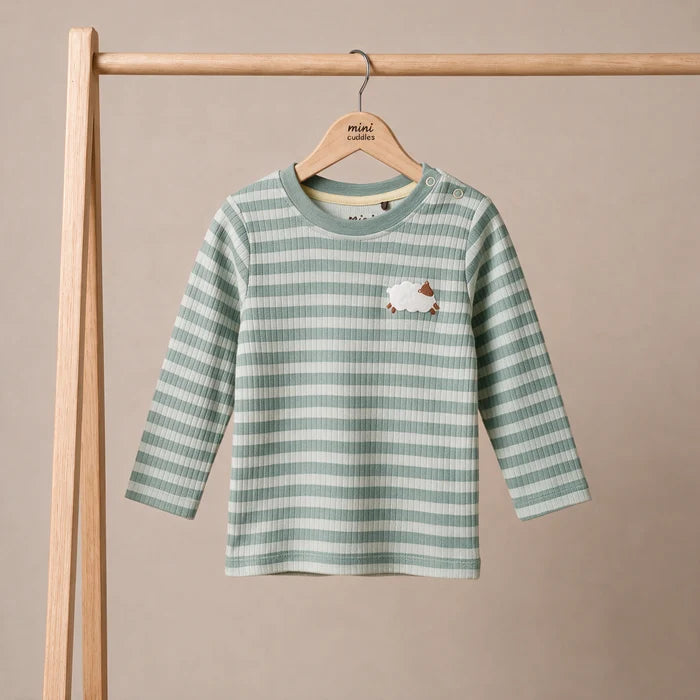 Baby Unisex animal Print & Striped pack of 3 t-shirts