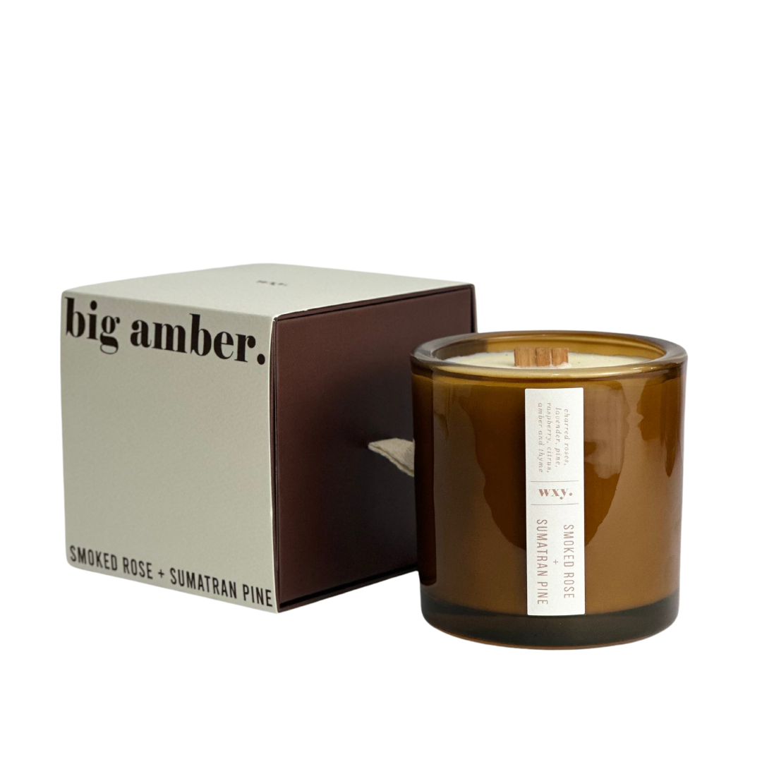 Big Amber Candle: Hinoki and Vetiver