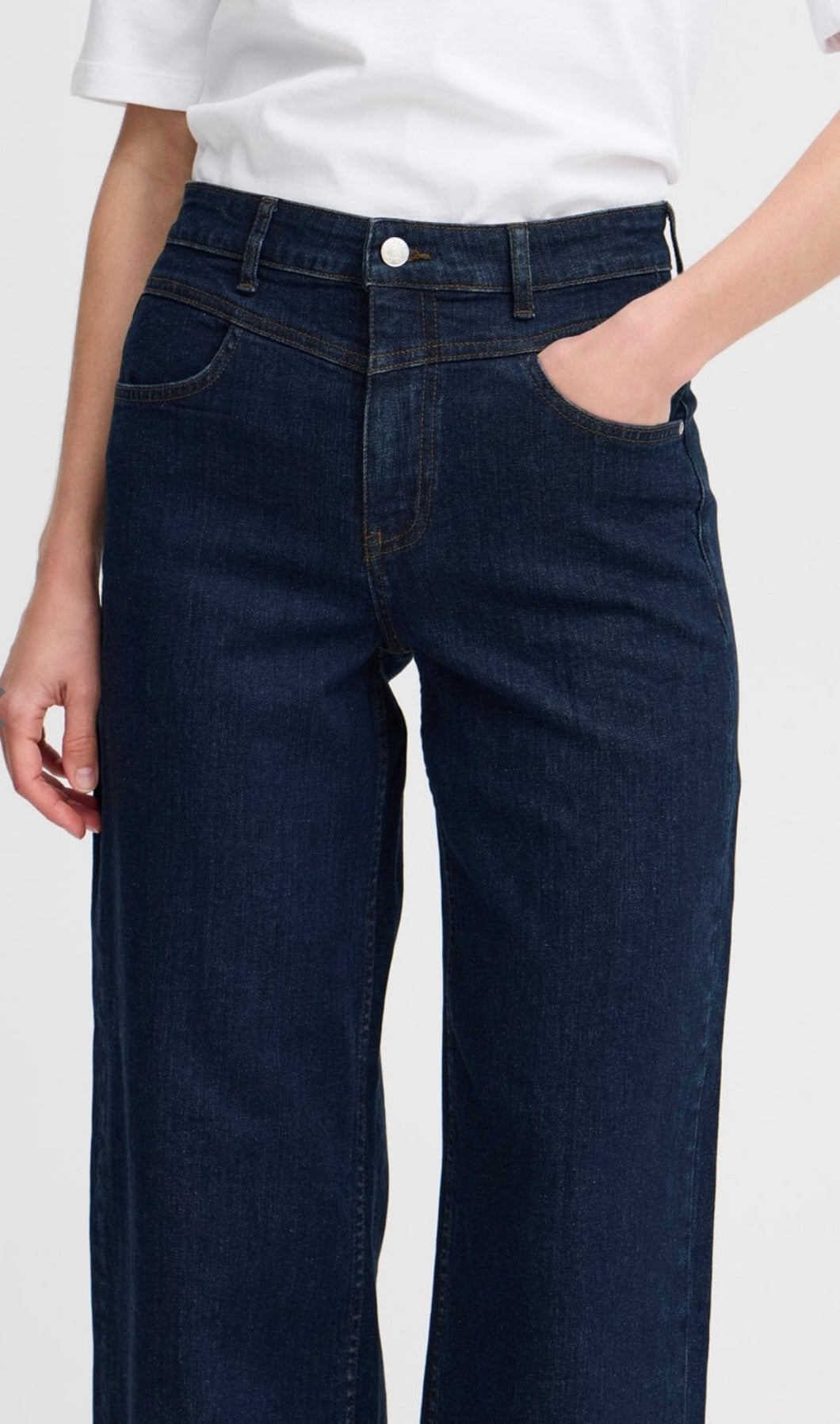 KOMMA WIDE JEANS DARK BLUE DENIM