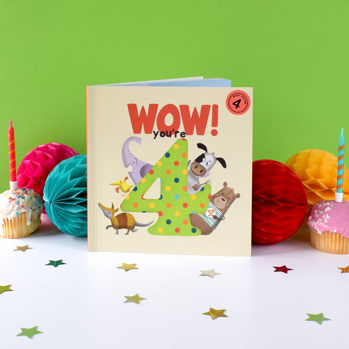Wow! You're 4 | Age Cards | Age Birthday Cards | Age 4