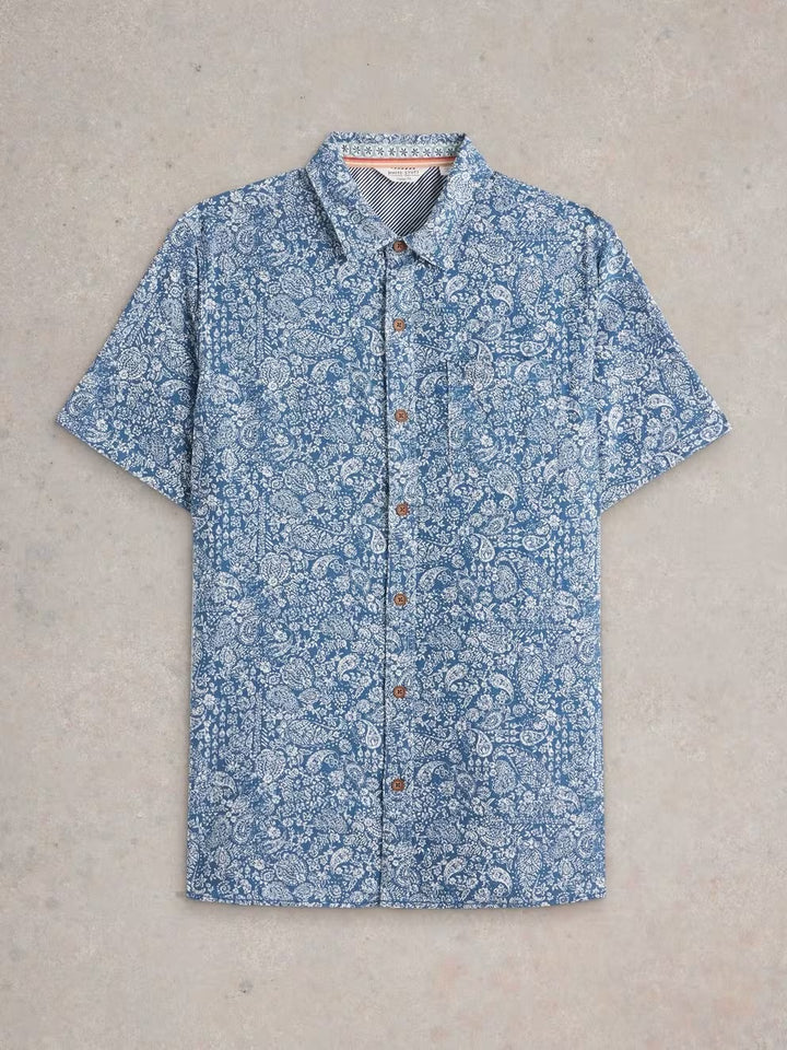 FINSBURY PAISLEY PRINTED SHIRT BLUE PRINT