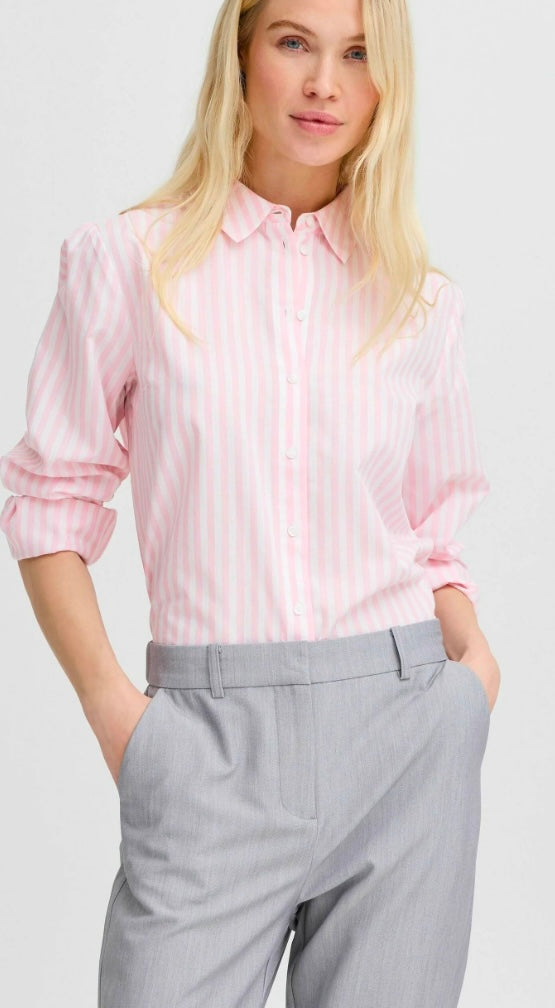 ROSEATE SPOONBILL MIX HATILA STRIPE SHIRT