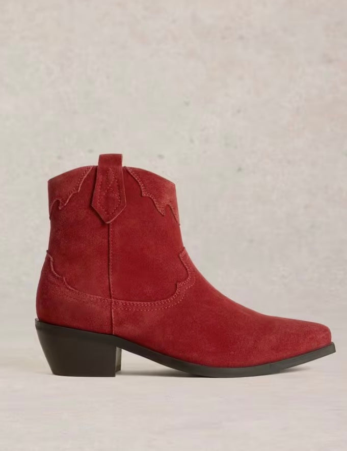 JENNY WESTERN BOOT BRIGHT RED