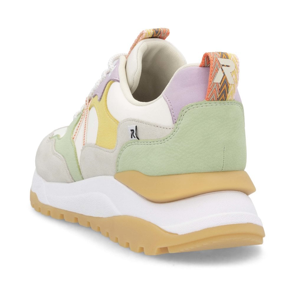 W2501-81 LADIES SHOES WHITE COMBINATION GESTROBELT