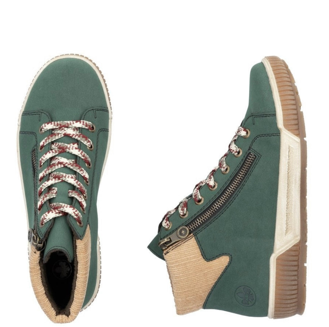 N0709-54 LADIES GREEN MID HEIGHT BOOTS