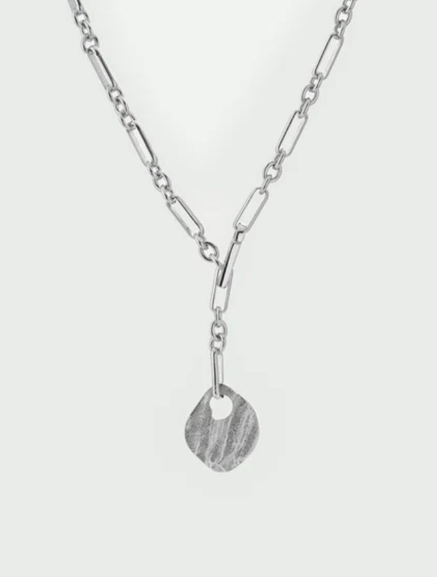 BAIA LARIAT NECKLACE SILVER