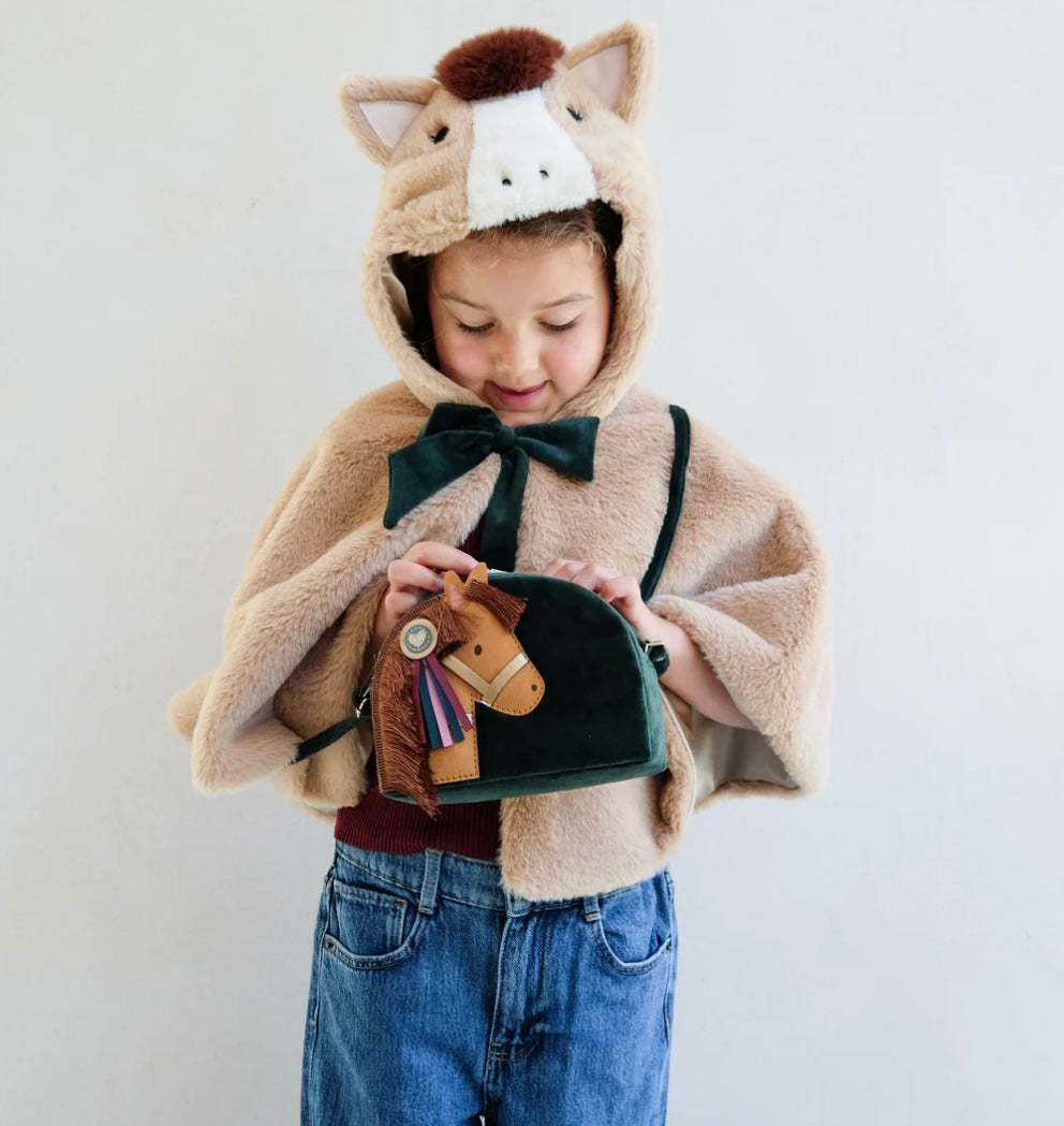 PONY PAL VELVET BAG GREEN