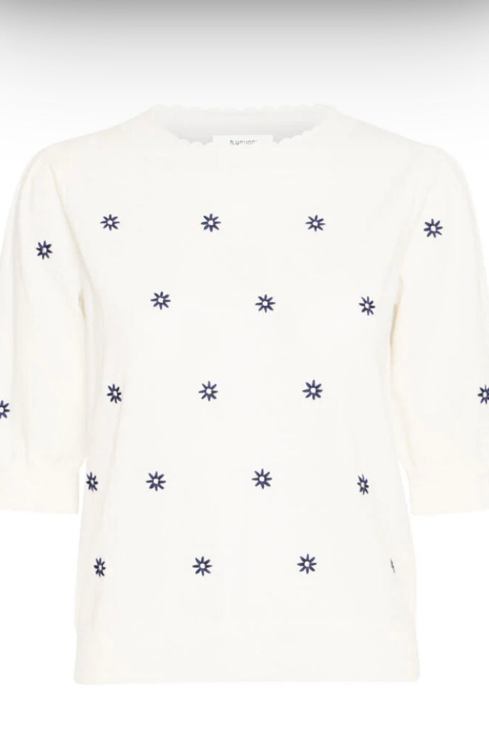 MARSHMALLOW MIX OTTOLINE SHORT SLEEVE JUMPER