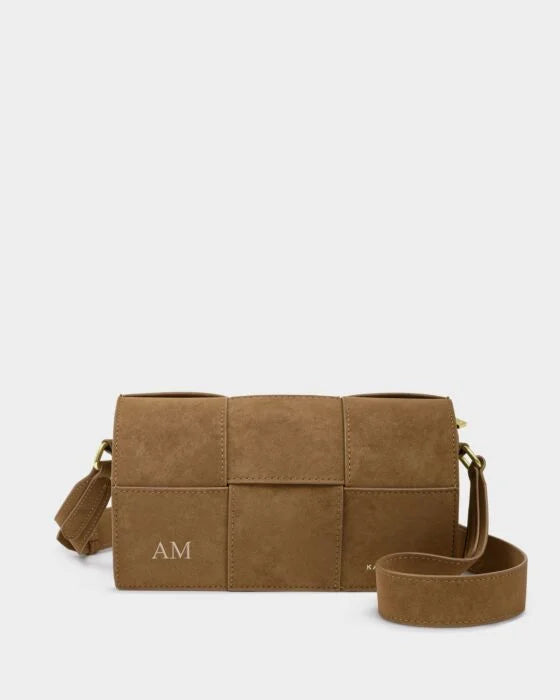 TAYA CROSSBODY BAG | CARAMEL SUEDETTE