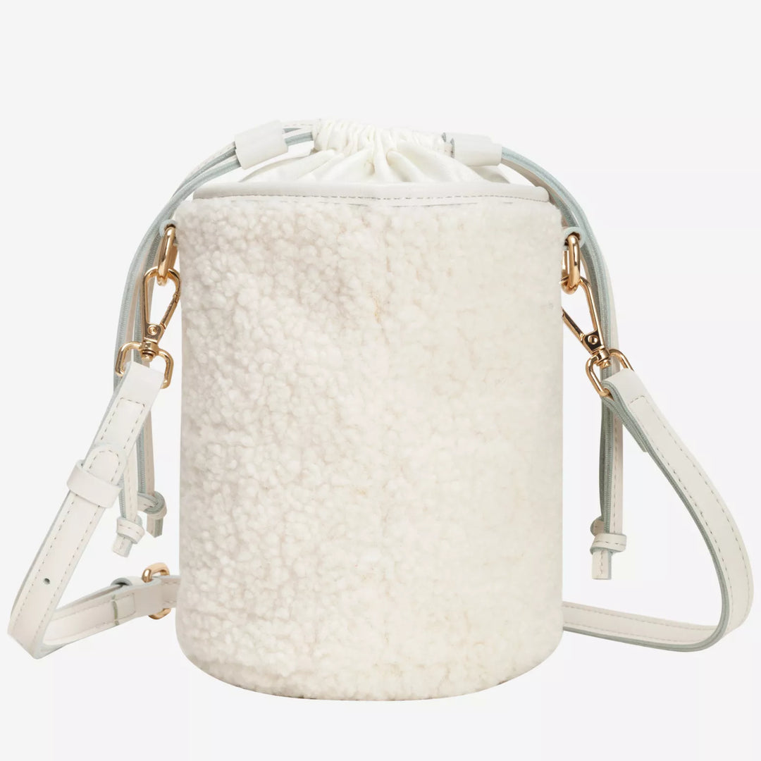 NOVA FAUX FUR SHEARLING BUCKET BAG