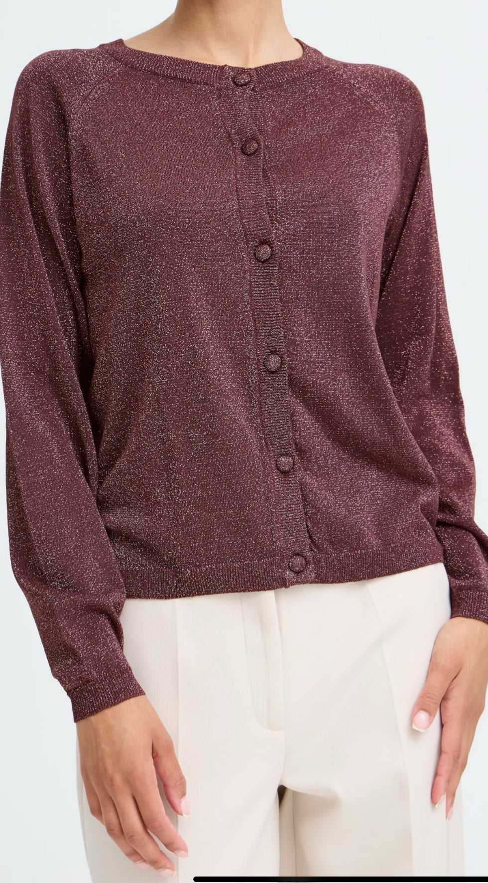 MOBBE LS CARDIGAN FUDGE