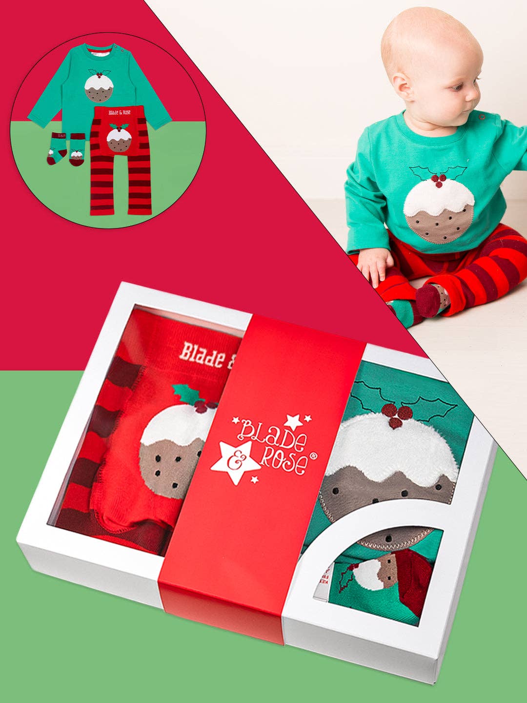 Christmas Pudding Gifting Set: 6-12 Months