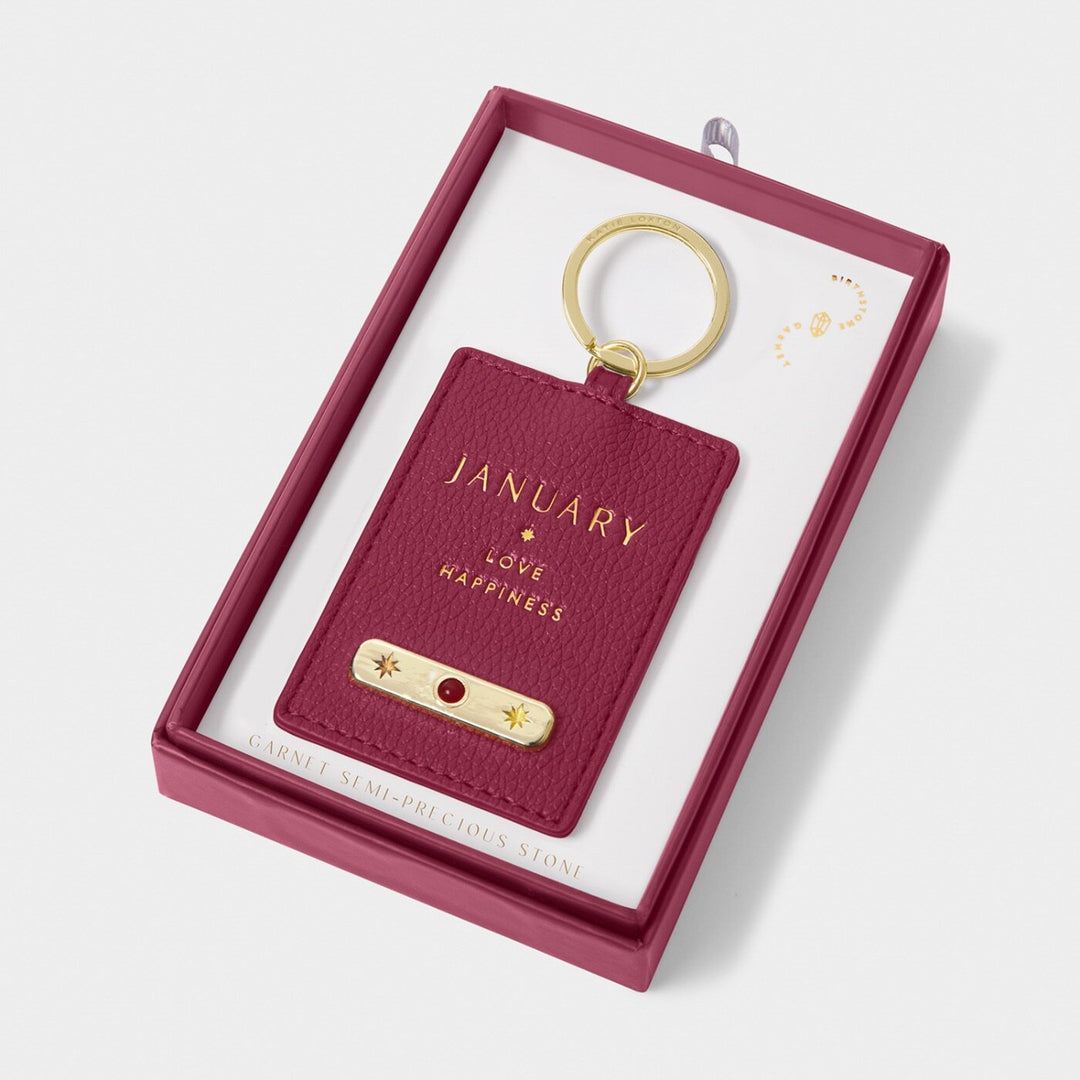 BIRTHSTONE KEYRING JANUARY DEEP