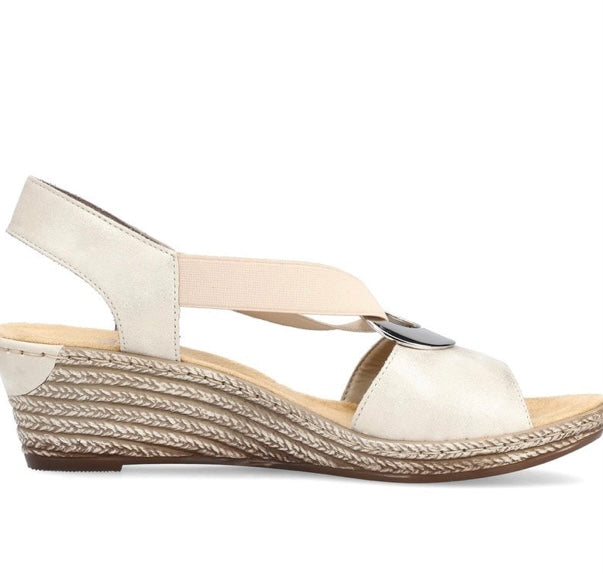 624H6-60 LADIES' SANDALS BEIGE SEITL. ANFLECHTER