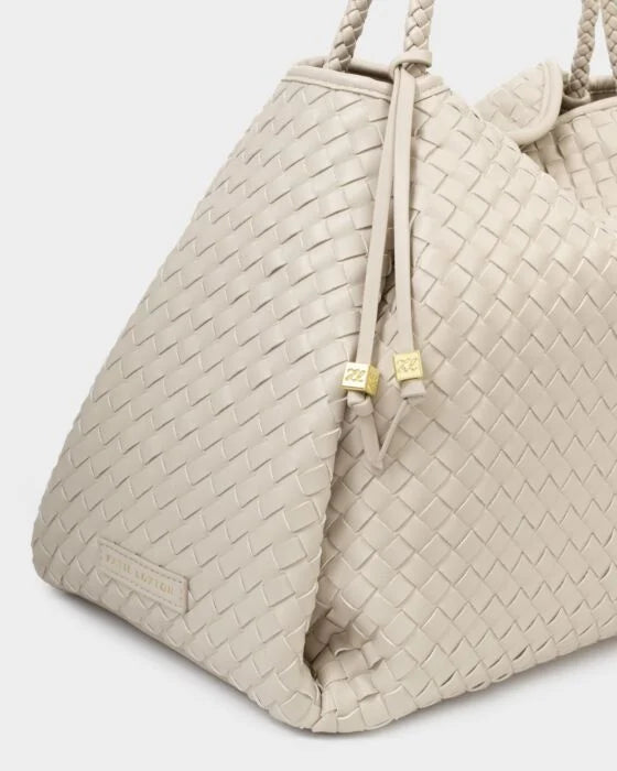 NOVA HAND WOVEN LARGE SHOULDER
BAG OYSTER