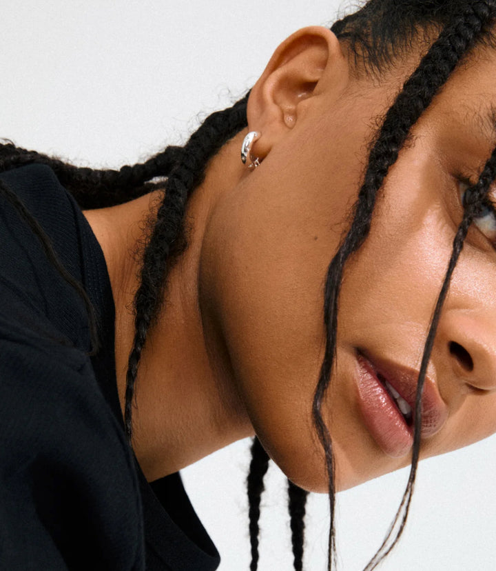 NEVAEH HOOPS SILVER-PLATED