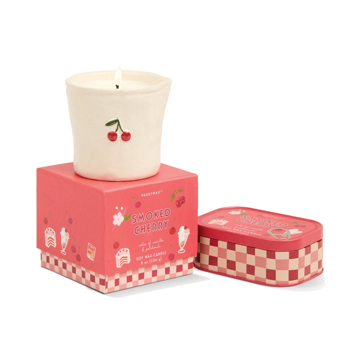 Paddywax Bistro Cherry Ceramic Candle - Smoked Cherry