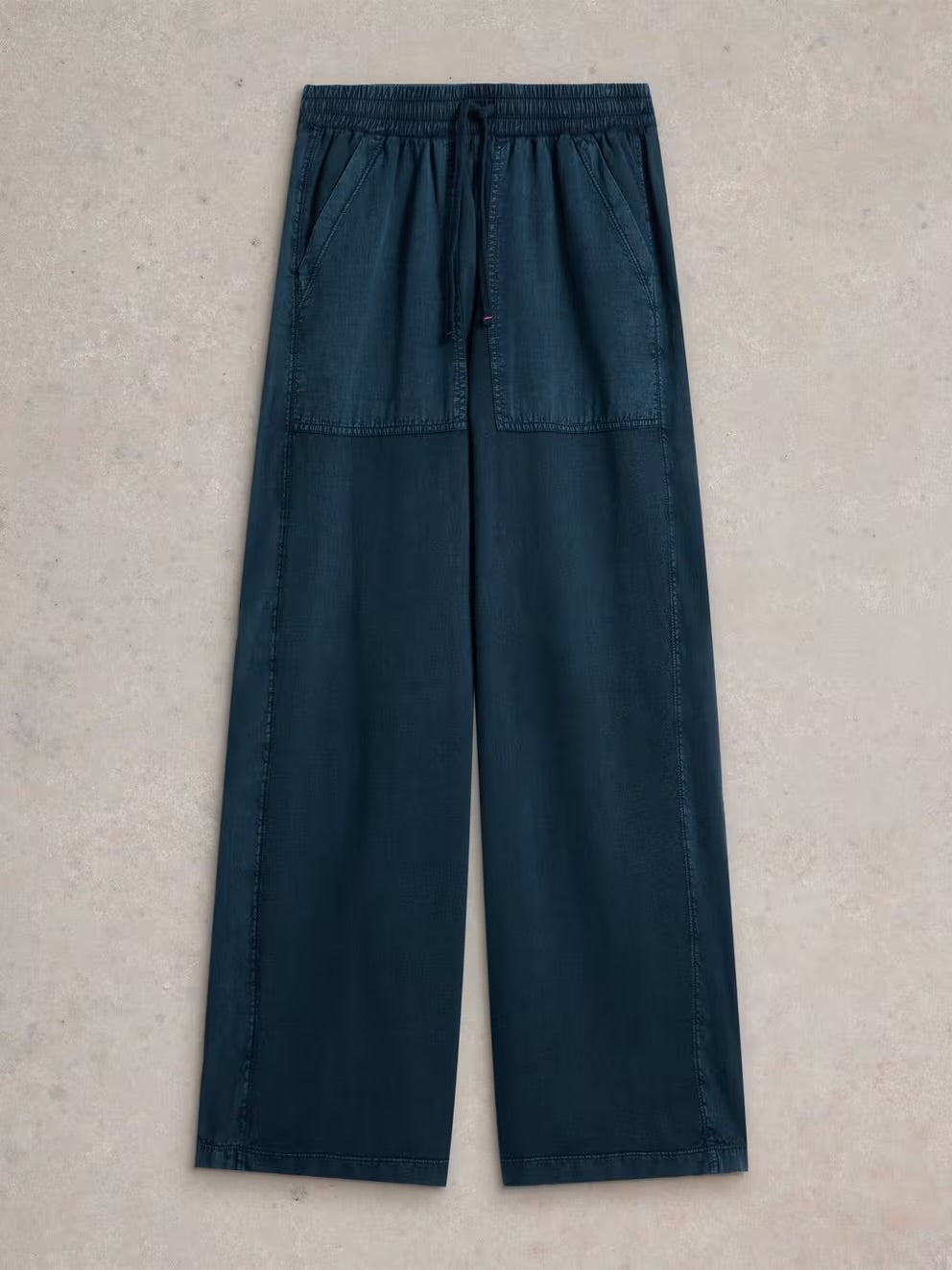 AVA WIDE LEG JERSEY JOGGER MID DENIM