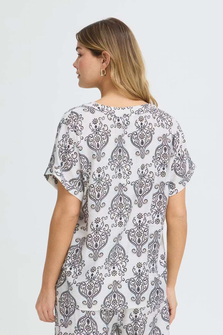 BOHO MUSE WHITE & BLACK ARIANA SHIRT