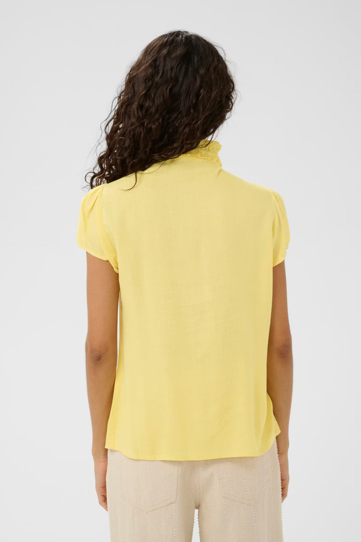 RUFFLE BLOUSE YELLOW
