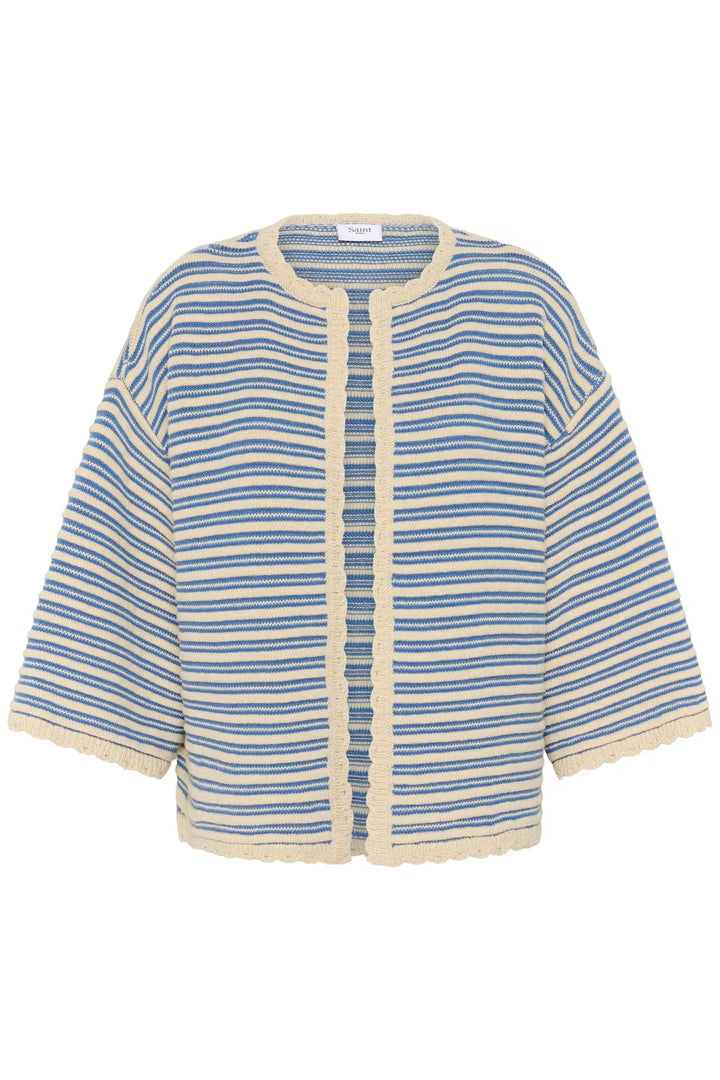 BLUE STRIPED CARDIGAN