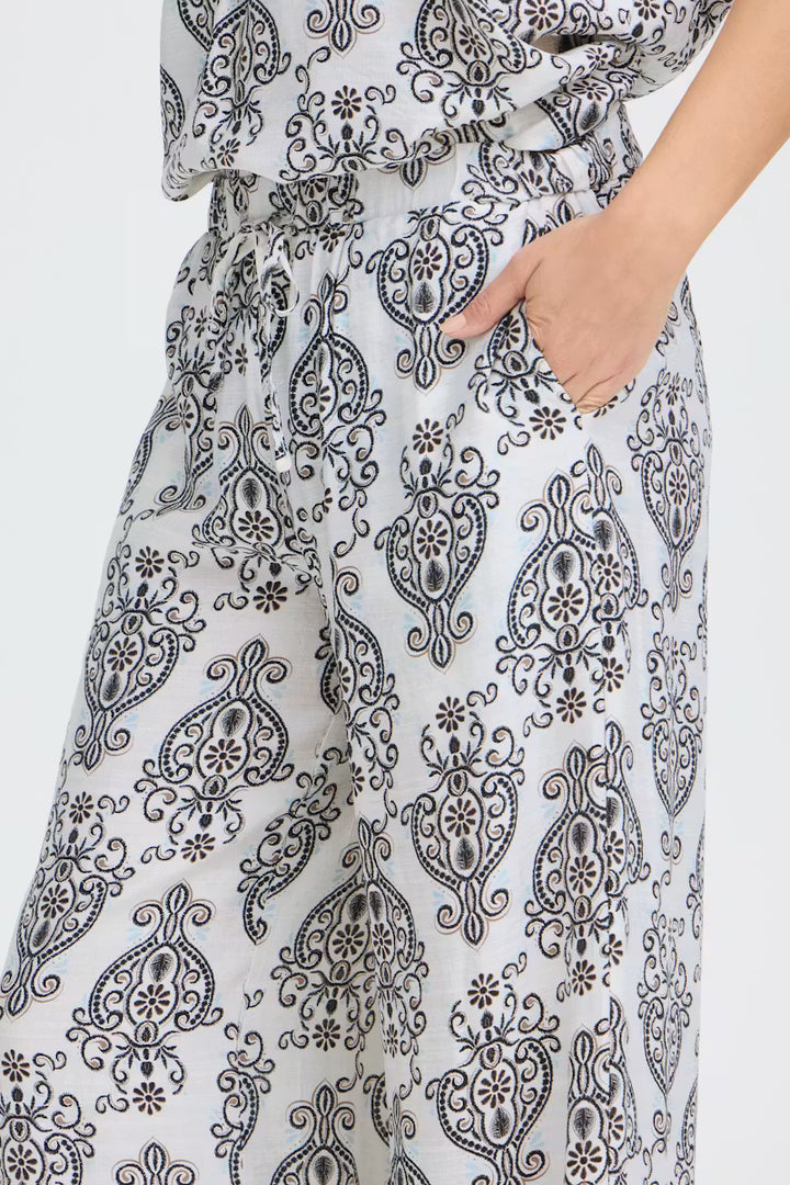 BOHO MUSE WHITE & BLACK ARIANA TROUSER