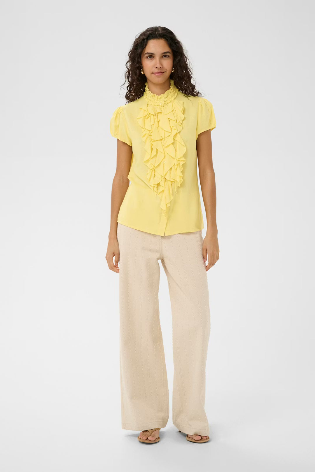 RUFFLE BLOUSE YELLOW