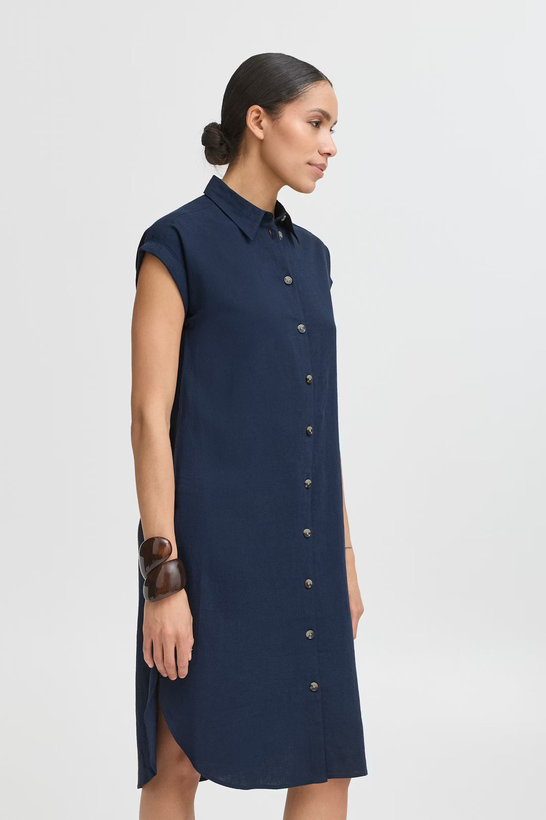 FALAKKA BUTTON DRESS - COPENHAGEN NIGHT