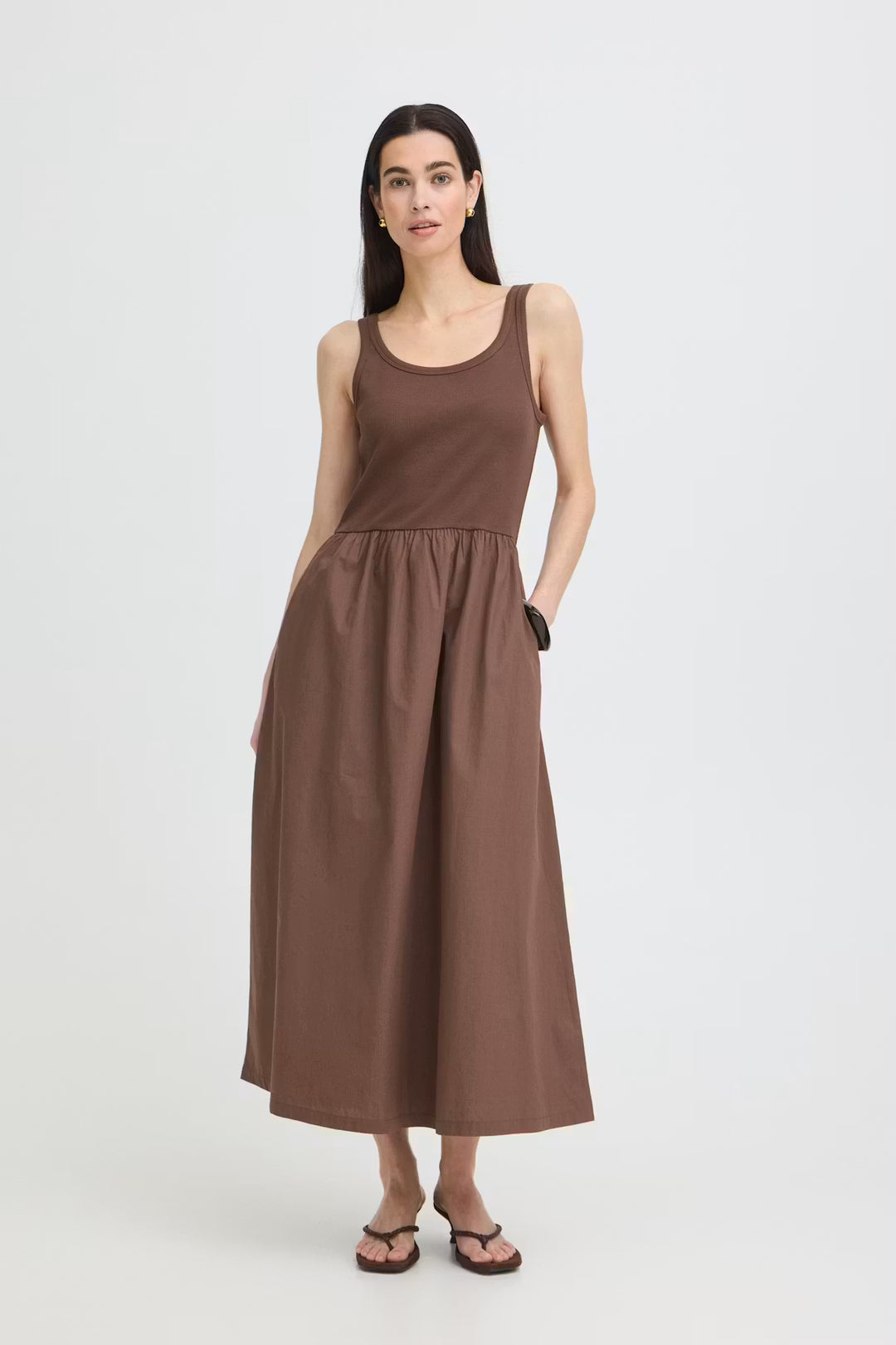 FRENCH TOAST BROWN SUNNIA DRESS