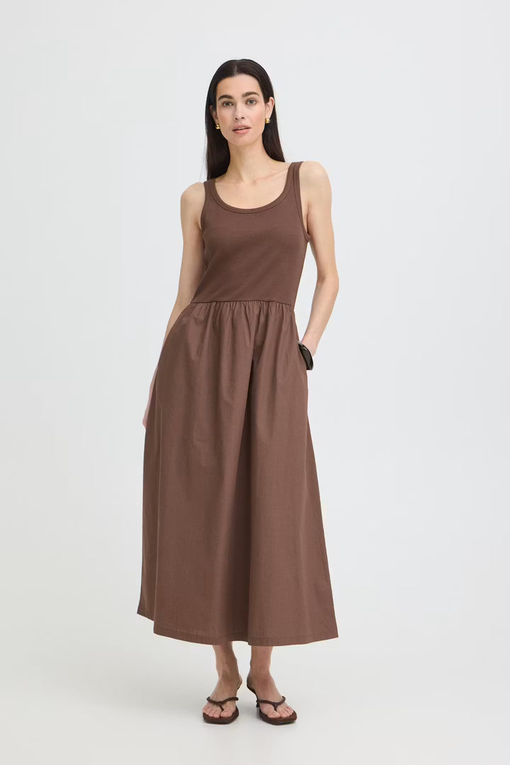 FRENCH TOAST BROWN SUNNIA DRESS