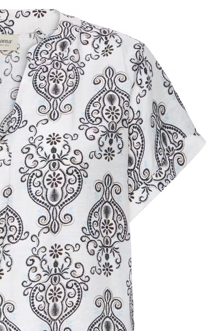 BOHO MUSE WHITE & BLACK ARIANA SHIRT
