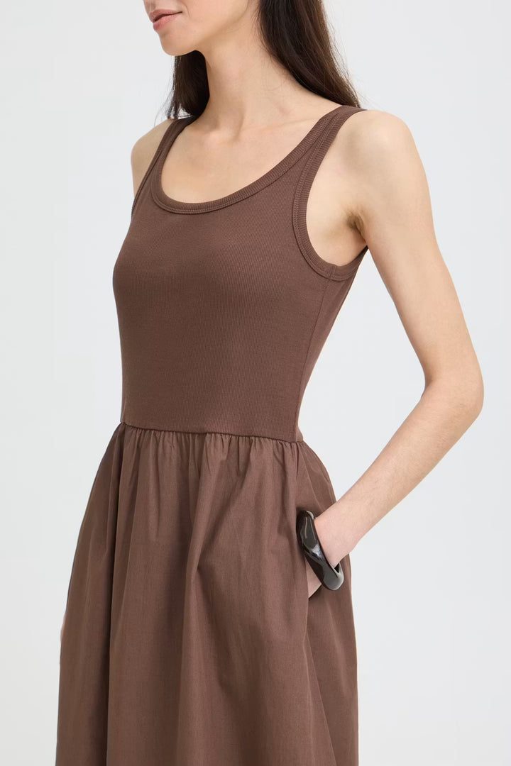 FRENCH TOAST BROWN SUNNIA DRESS