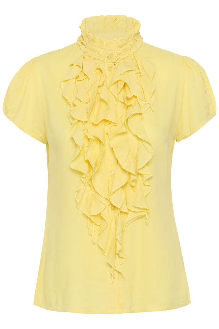 RUFFLE BLOUSE YELLOW
